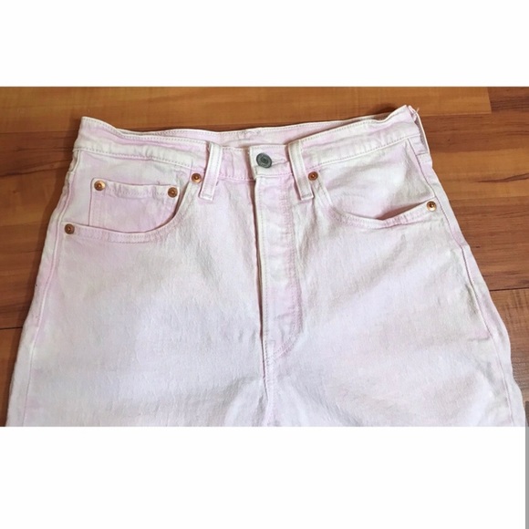 pink acid wash levis 501 skinny stretch W27 L30 - Picture 5 of 7